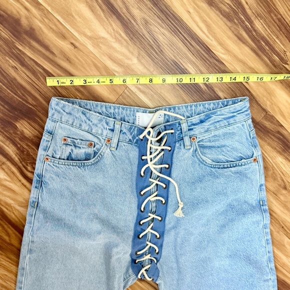 New One Teaspoon Blue Laced Bandits Jeans - Picture 6 of 7